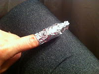 aluminium foil wrapped nail