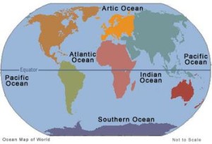 How many Oceans are there in the World and what is their Geography