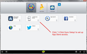 Sync Google account with app store